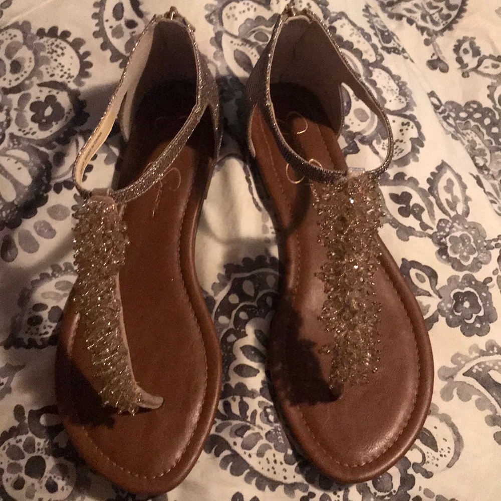 Jessica Simpson beaded gladiator sandals